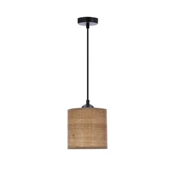 Nowoczesna lampa wisząca Legno orzechowa pojedyncza do salonu i jadalni 15 cm