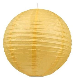 Lampa wisząca kula papierowa żółta 50 cm nowoczesna do salonu, kuchni lub jadalni