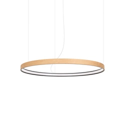 Nowoczesny żyrandol LED RIO_EIK 78 z dębu do salonu i jadalni Thoro 79 cm
