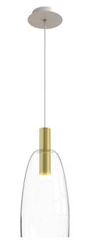 Lampa wisząca LED Modena złota szklana nowoczesna do salonu i jadalni 14,5 cm