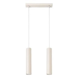 Lampa wisząca Lagos 2 beżowa loftowa regulowana do salonu i nad stół SOLLUX LIGHTING