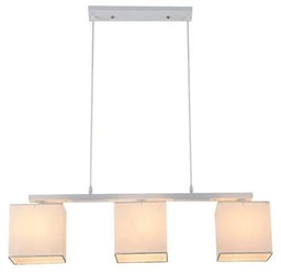 Lampa wisząca Boho 3x40W E27 biały abaż.  beżowy