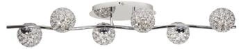 Lampa sufitowa Starlet 6-punktowa chromowana kryształowa do salonu i jadalni 81 cm
