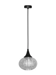 Lampa wisząca kula Exeter czarna szklana nowoczesna do salonu i jadalni 14,5 cm
