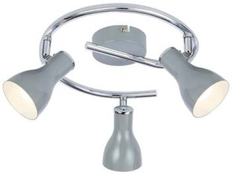 Lampa sufitowa Julie nowoczesna szara 3-punktowa regulowana do salonu i kuchni
