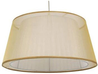 Lampa wisząca Charlie 45 złota do salonu i jadalni nowoczesna pojedyncza z tkaniny