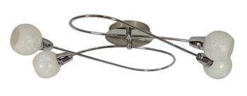 Plafon sufitowy Avila chrom nowoczesny szklany do salonu i kuchni CANDELLUX 62 cm