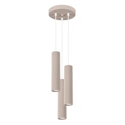 Lampa sufitowa KARBON 3P beżowa nowoczesna 3-punktowa do salonu i kuchni