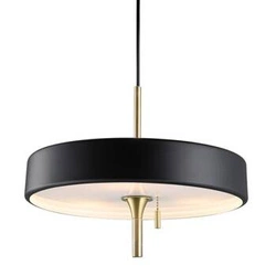Lampa sufitowa ARTDECO czarno-złota 35 cm regulowana do salonu nad stół