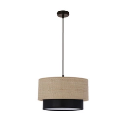 Lampa wisząca Ritana 25 czarna nowoczesna z tkaniny do salonu i jadalni regulowana