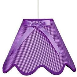 Lampa wisząca Lola fioletowa z tkaniny do pokoju dziecięcego nowoczesna pojedyncza