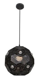 Nowoczesna lampa wisząca kula Euphoria czarna regulowana do salonu lub nad stół 30 cm