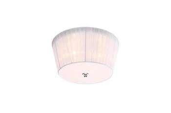 Plafon sufitowy LED Camea biały nowoczesny z organzy do salonu i sypialni CANDELLUX
