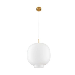 Lampa wisząca BONI biała kula 35 cm do salonu i kuchni nowoczesna Step into Design