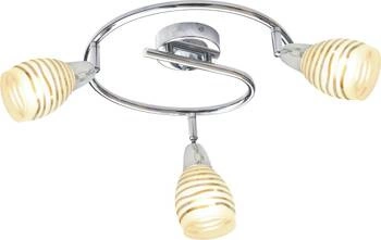 Nowoczesna lampa sufitowa Jubilat chrom 3-punktowa do salonu i kuchni z ruchomym kloszem