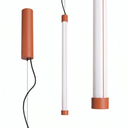 Lampa wisząca TRANG LED ochra czerwona regulowana nad wyspę