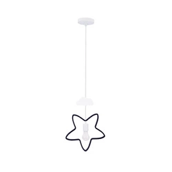 Lampa wisząca Single sc 1x20W E27 iq  kids czarny+biały