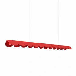 Lampa wisząca BISCUIT LED czerwona regulowana nad wyspę 131 cm