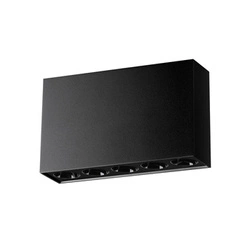 Plafon sufitowy LED SOLE czarny minimalistyczny aluminium do salonu i kuchni SOLLUX