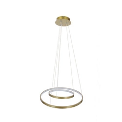 Lampa sufitowa LED Lune złota nowoczesna 40W do salonu, jadalni, kuchni 50 cm