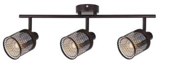 Lampa sufitowa Canabera złota regulowana 3-punktowa do salonu i sypialni szklana