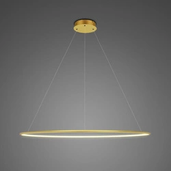 Lampa sufitowa LED okrągła złota No.1 100 cm Altavola Design do salonu i jadalni