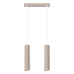 Lampa sufitowa KARBON 2 beżowa nowoczesna nad stół do kuchni i jadalni
