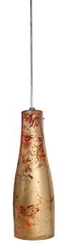 Lampa wisząca Butelka szklana czerwona złota do kuchni i jadalni nad stół boho 1xE27