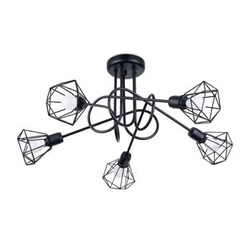 Nowoczesny żyrandol ARTEMIS 5S czarny metalowy do salonu i jadalni SOLLUX LIGHTING