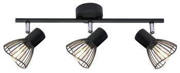 Fly nowoczesna lampa sufitowa czarna regulowana 3-punktowa do salonu i sypialni