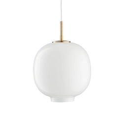 Lampa wisząca kula BONI biała 25 cm szklana do salonu kuchni lub nad stół