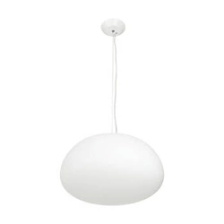 Lampa wisząca szklana LUCIDUM FLAT biała 40 cm do salonu i nad stół nowoczesna