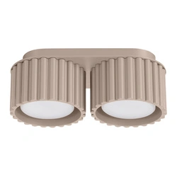 Plafon sufitowy nowoczesny AURA 2 beżowy do salonu i kuchni aluminium GX53