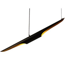Nowoczesna lampa wisząca BLACK TUBE czarno złota 100 cm do salonu i nad stół