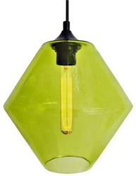 Nowoczesna lampa wisząca Bremen zielona szklana do salonu kuchni jadalni nad stół