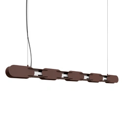 Lampa wisząca LED CHAIN 158 brązowa nowoczesna nad wyspę