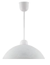 Lampa wisząca szklana Lukrecja biała nowoczesna do salonu i jadalni CANDELLUX