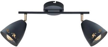 Lampa sufitowa Coty czarna nowoczesna metalowa z regulacją do salonu i jadalni 50 cm