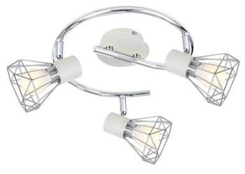 Lampa sufitowa Verve 3-punktowa biała nowoczesna z ruchomym kloszem do salonu