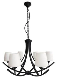 Lampa wisząca Londyn czarna 6-punktowa do salonu nowoczesna regulowana nad stół