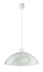 Lampa wisząca szklana biała Lakonia 30 nowoczesna do salonu kuchni i jadalni