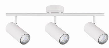 Lampa sufitowa Colly biała nowoczesna 3-punktowa metalowa do salonu i kuchni ruchoma