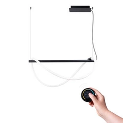 Nowoczesna lampa wisząca GALAKSE 84 czarna LED regulowana do salonu i jadalni Thoro