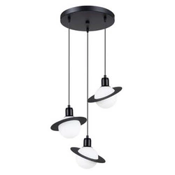 Nowoczesna lampa wisząca kula HYPERION 3P czarna do salonu i nad stół regulowana