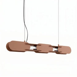 Lampa wisząca LED CHAIN 91 mocca nowoczesna nad stół do jadalni