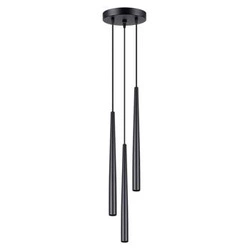 Lampa wisząca BLISS 3P czarna nowoczesna regulowana do salonu i nad stół 3-punktowa