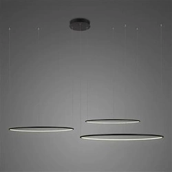 Lampa wisząca LED Ledowe Okręgi 80cm złota nowoczesna do salonu z regulacją