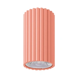 Plafon sufitowy LED IVAR brzoskwiniowy cylindryczny do salonu