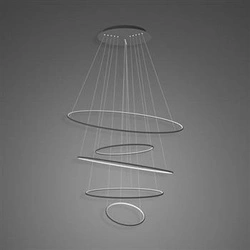 Lampa sufitowa LED Okręgi Altavola Design ściemnialna czarna do salonu 150 cm