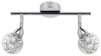 Lampa sufitowa LED Bolo chromowana z regulacją do salonu i kuchni nowoczesna 40 cm